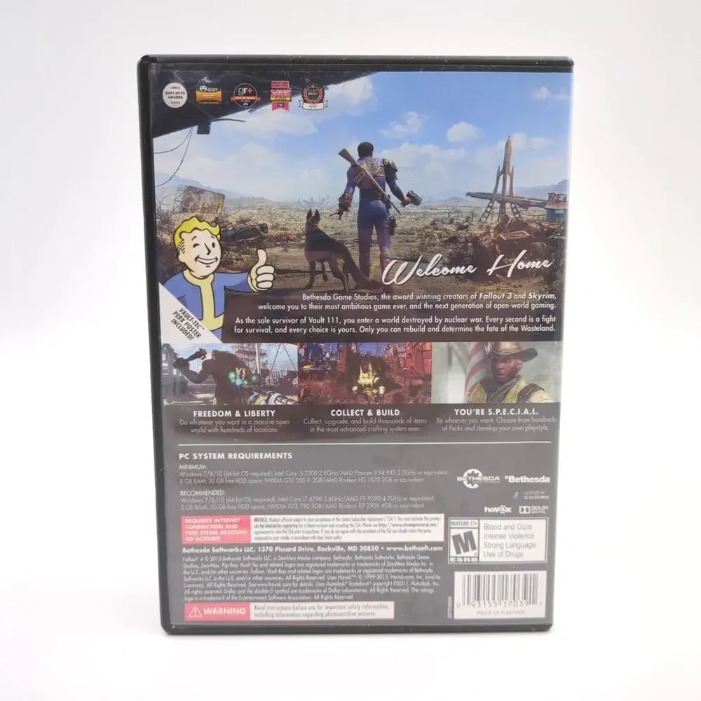 Fallout 4 PC Video Game Open World RPG Survival Guide with Poster